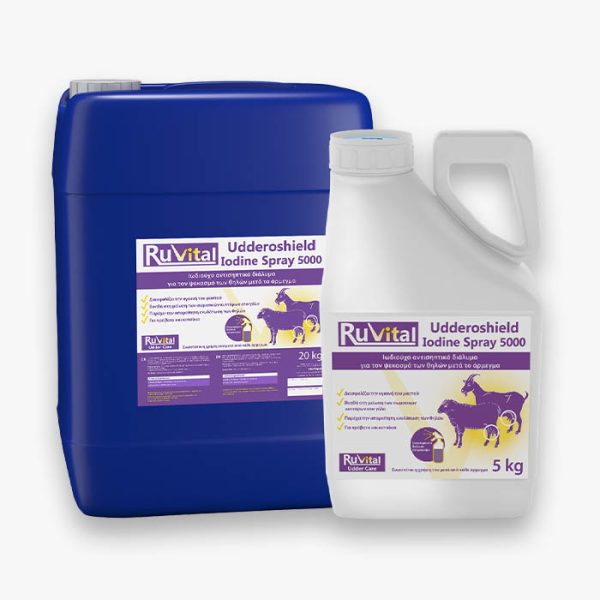 Udderoshield Iodine spray 5000 ιωδιούχο υγρό ψεκασμού θηλών
